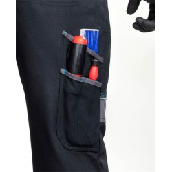 Pantaloni salopeta cu pieptar negru COOL TREND, 100% bumbac, 260gr/mp - ARDON