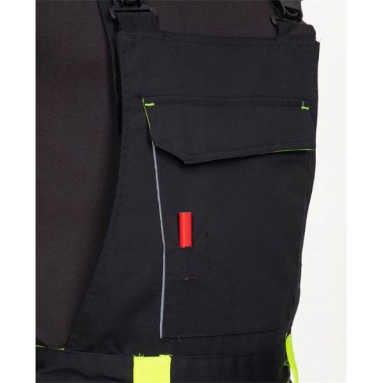 Pantaloni salopeta cu pieptar NEON, 65% poliester - 35% bumbac, 270gr/mp - ARDON