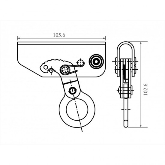 Franghie de poliester cu D12mm, 20m si opritor cadere - Kratos Safety