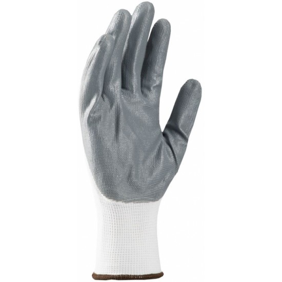 Manusi NITRAX BASIC PES A-PLM NITRIL ALB GRI 4121-08 Manusi NITRAX BASIC PES A-PLM NITRIL ALB GRI 4121-08
