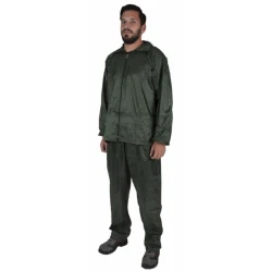 Costum impermeabila cu gluga Cleo, verde  - ARDON