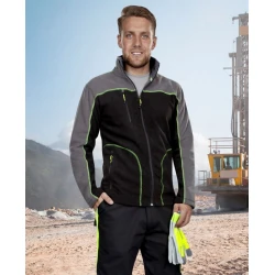 Jacheta fleece negru-gri, fleece, 280gr/mp - Michael - Ardon